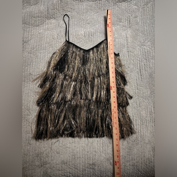 SIMONA CORSELINI Noir Eclipse Fringe Gold Silver Top NWT Size 42 (A0211 B2) - Picture 12 of 14